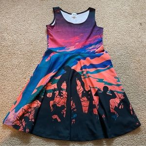 Spooky Halloween Zombie skater fit flare dress occult
